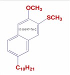 6-n-正癸基-3-甲硫基-2-甲氧基萘
